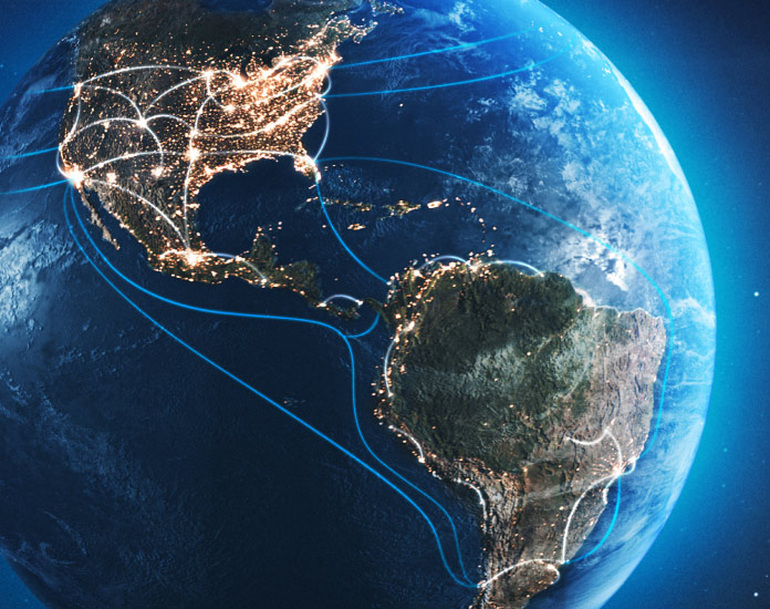 an image of the globe with a slight glow around it