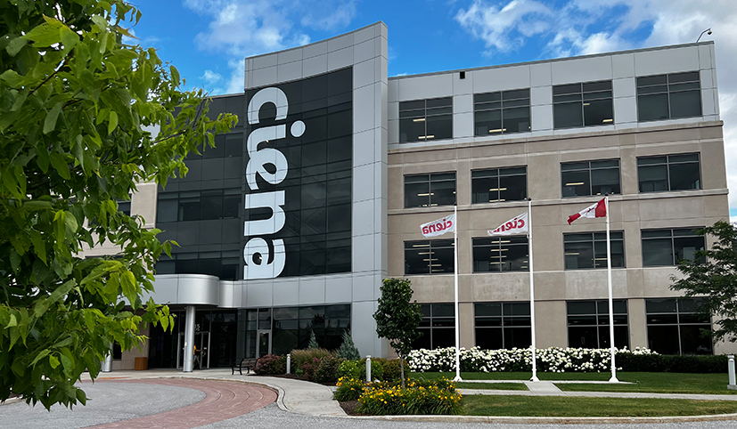 the outside of Ciena's office building in Ottawa