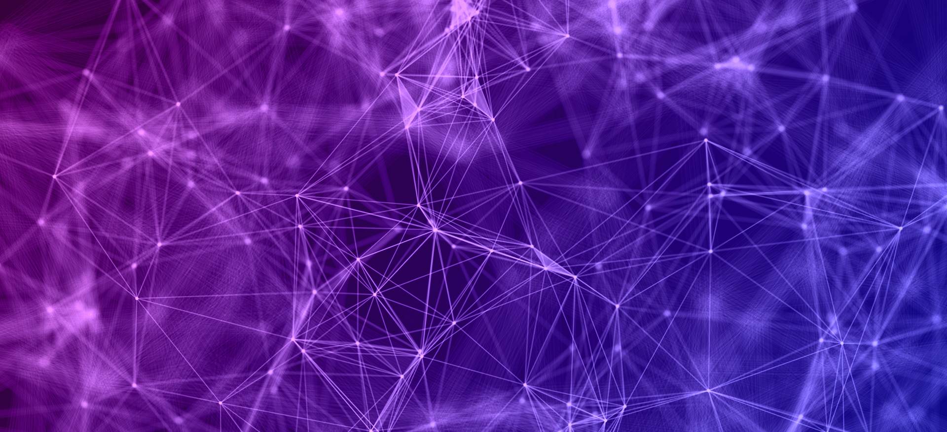 web of interconnections on a purple and blue background